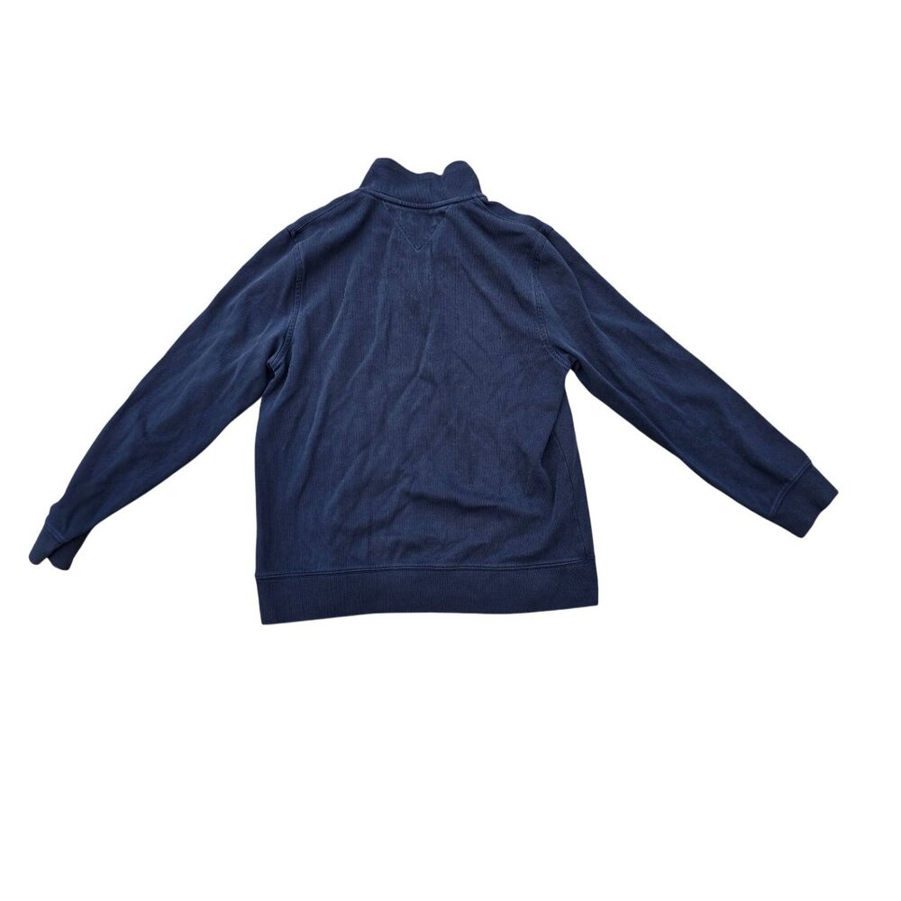 Tommy Hilfiger Mens Half-Zip Pullover Navy Blue Size M Cotton Casual Sweater - Picture 2 of 6